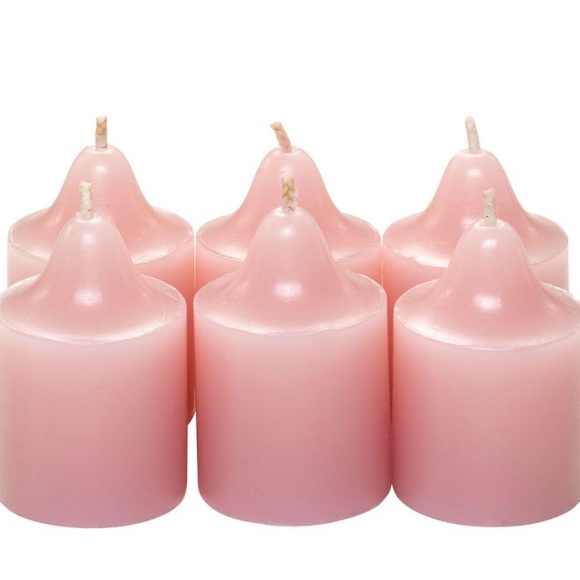 Box of 6 Strawberry Rhubarb Votive Candles by PartyLite Rare Fund #1 top seller